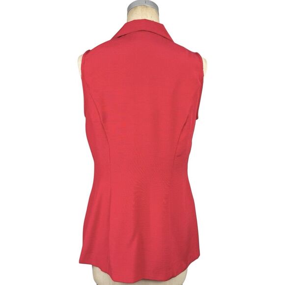 VTG 90s Melissa Harper Shirt Vest 8T Safari Elephant Gold Button Office Business - Picture 12 of 16